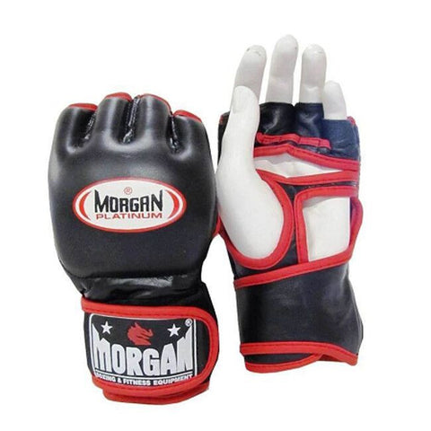Morgan Platinum Leather MMA Gloves